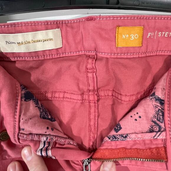 ANTHROPOLOGIE PILCRO Women’s Stet Slim Leg Coral Pant size 30 - Picture 3 of 5